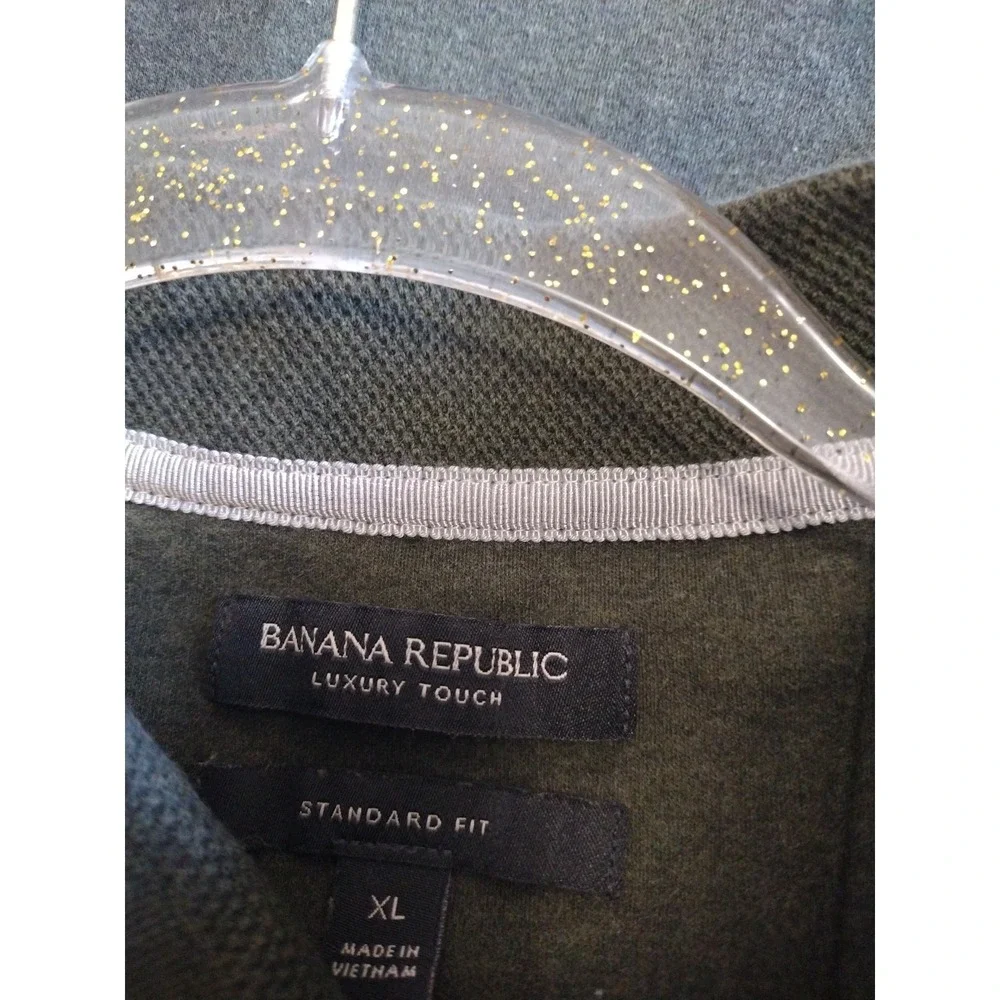 Banana Republic Polo Shirt Men's XL Dark Green Luxury Touch Standard‎ Fit